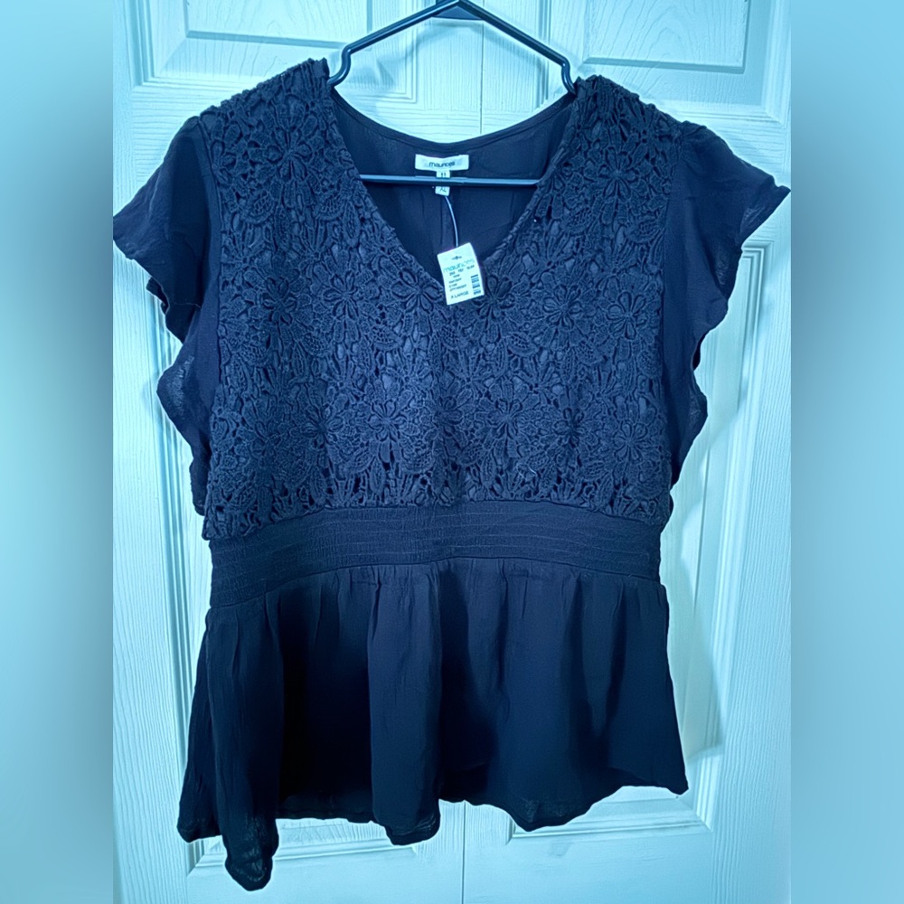 Black Peplum Blouse